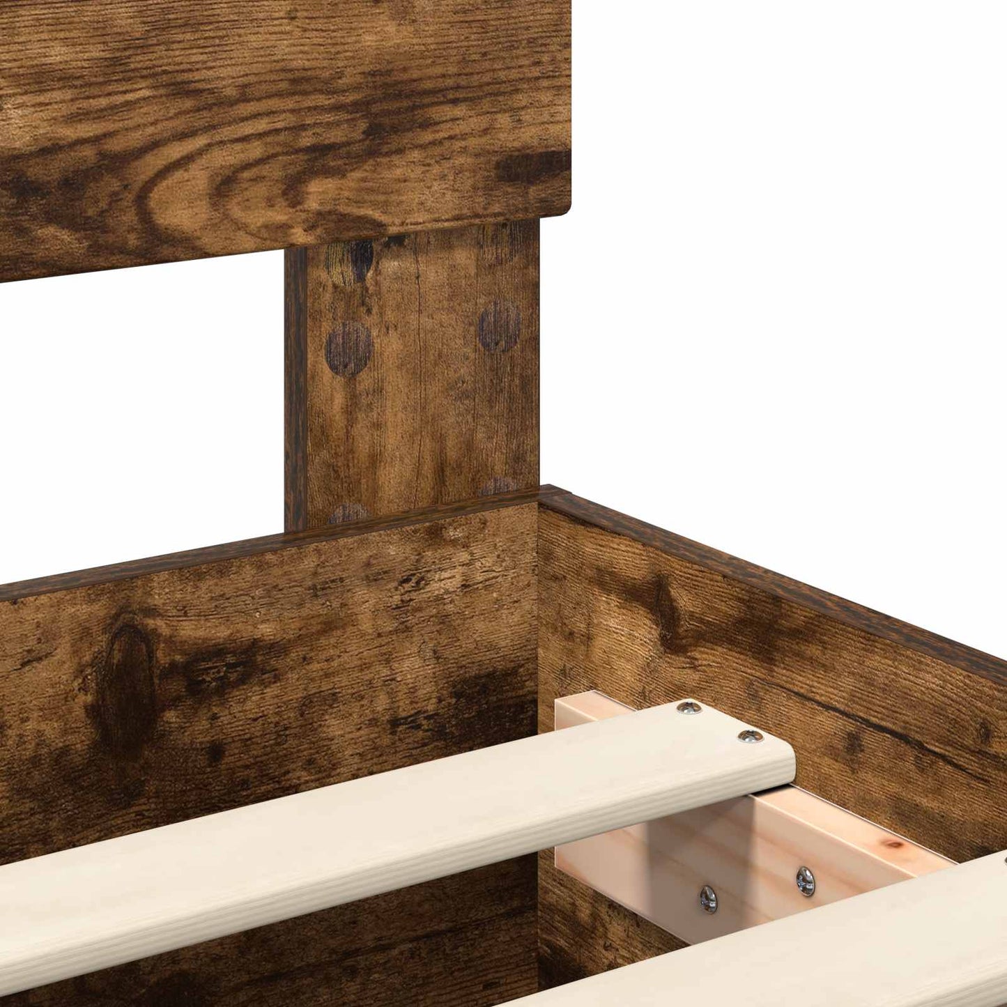 Bed Frame Smoked Oak 150 x 200 cm Engineered Wood