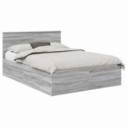 Bed Frame Grey Sonoma 150 x 200 cm Engineered Wood