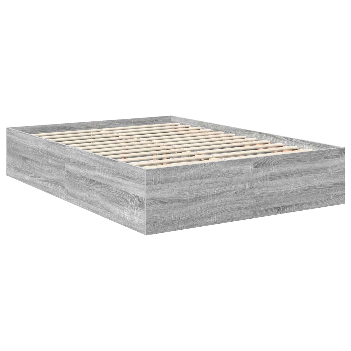 Bed Frame Grey Sonoma 150 x 200 cm Engineered Wood