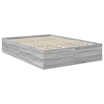 Bed Frame Grey Sonoma 150 x 200 cm Engineered Wood