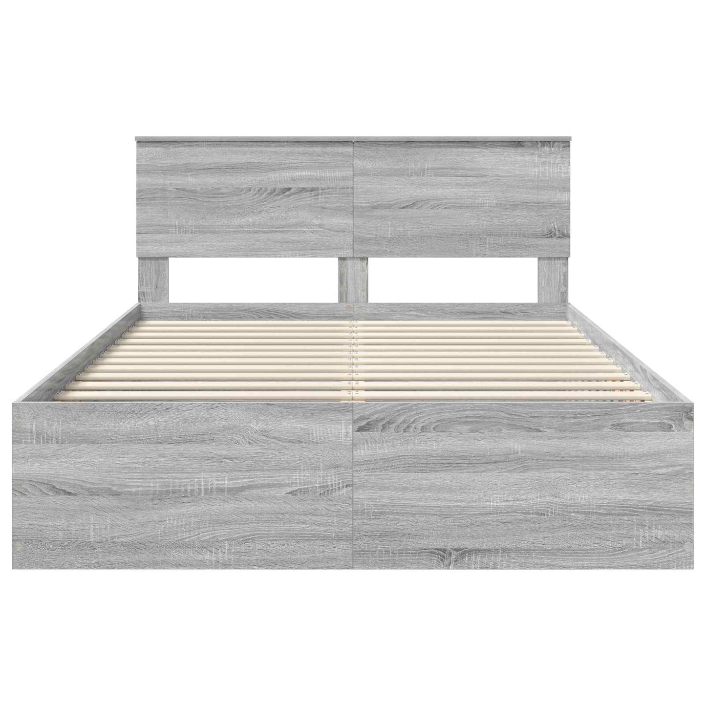 Bed Frame Grey Sonoma 150 x 200 cm Engineered Wood