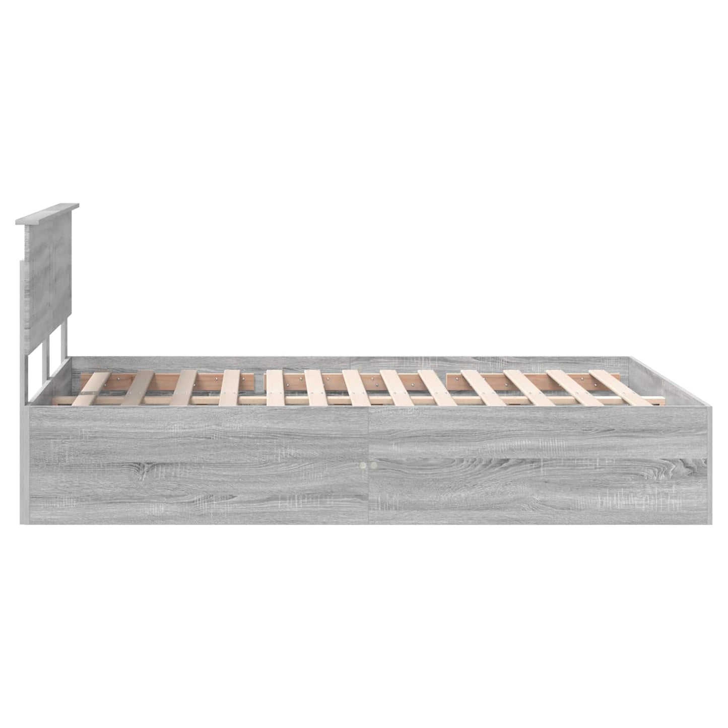 Bed Frame Grey Sonoma 150 x 200 cm Engineered Wood