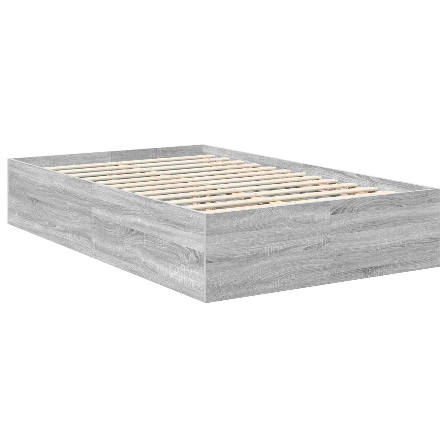 Bed Frame Grey Sonoma 120 x 190 cm Engineered Wood