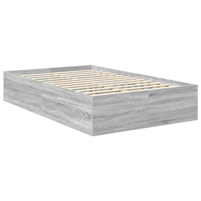 Bed Frame Grey Sonoma 120 x 190 cm Engineered Wood