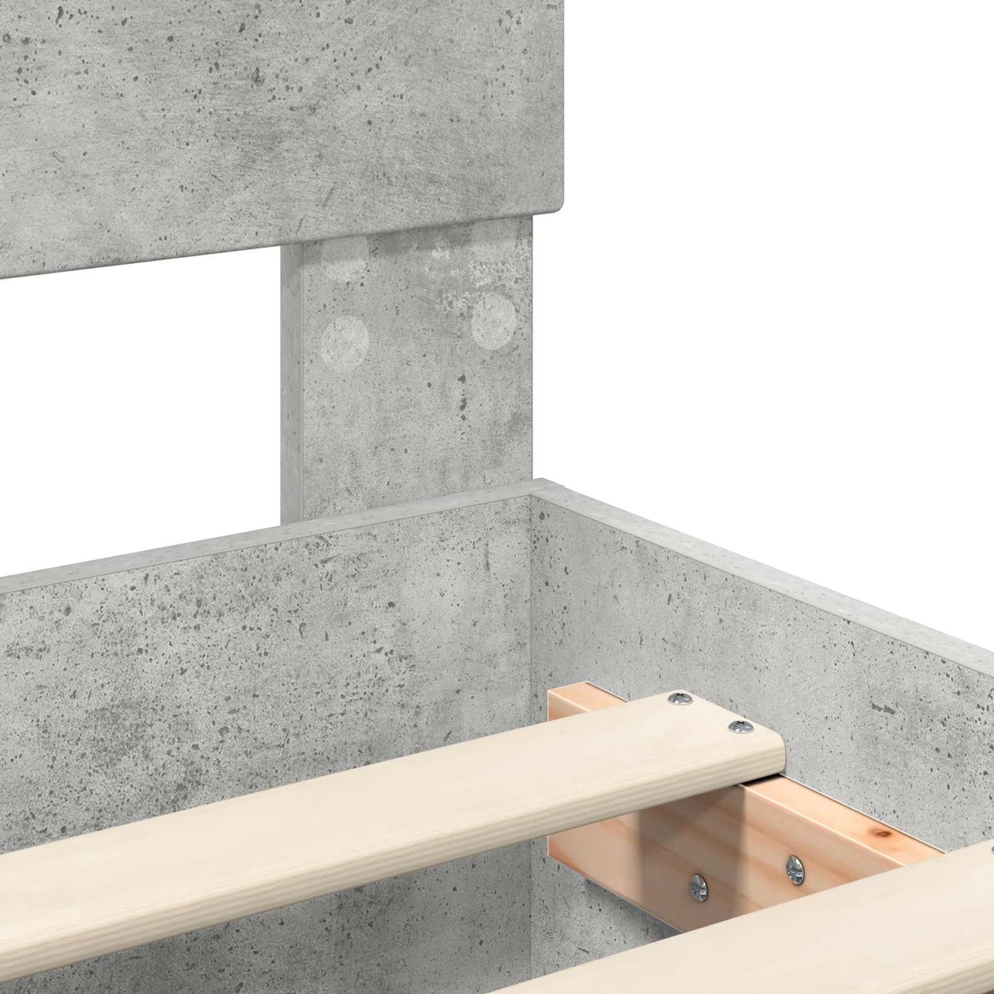 Bed Frame Concrete Grey 100 x 200 cm Engineered Wood
