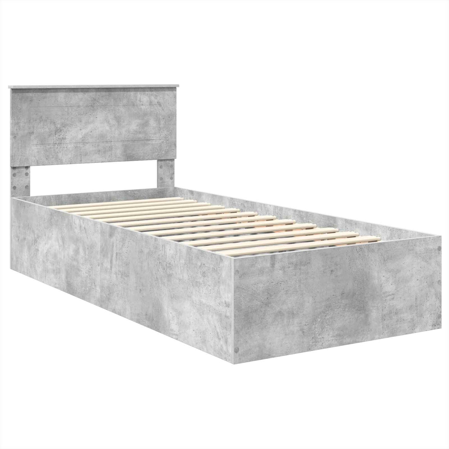 Bed Frame Concrete Grey 100 x 200 cm Engineered Wood