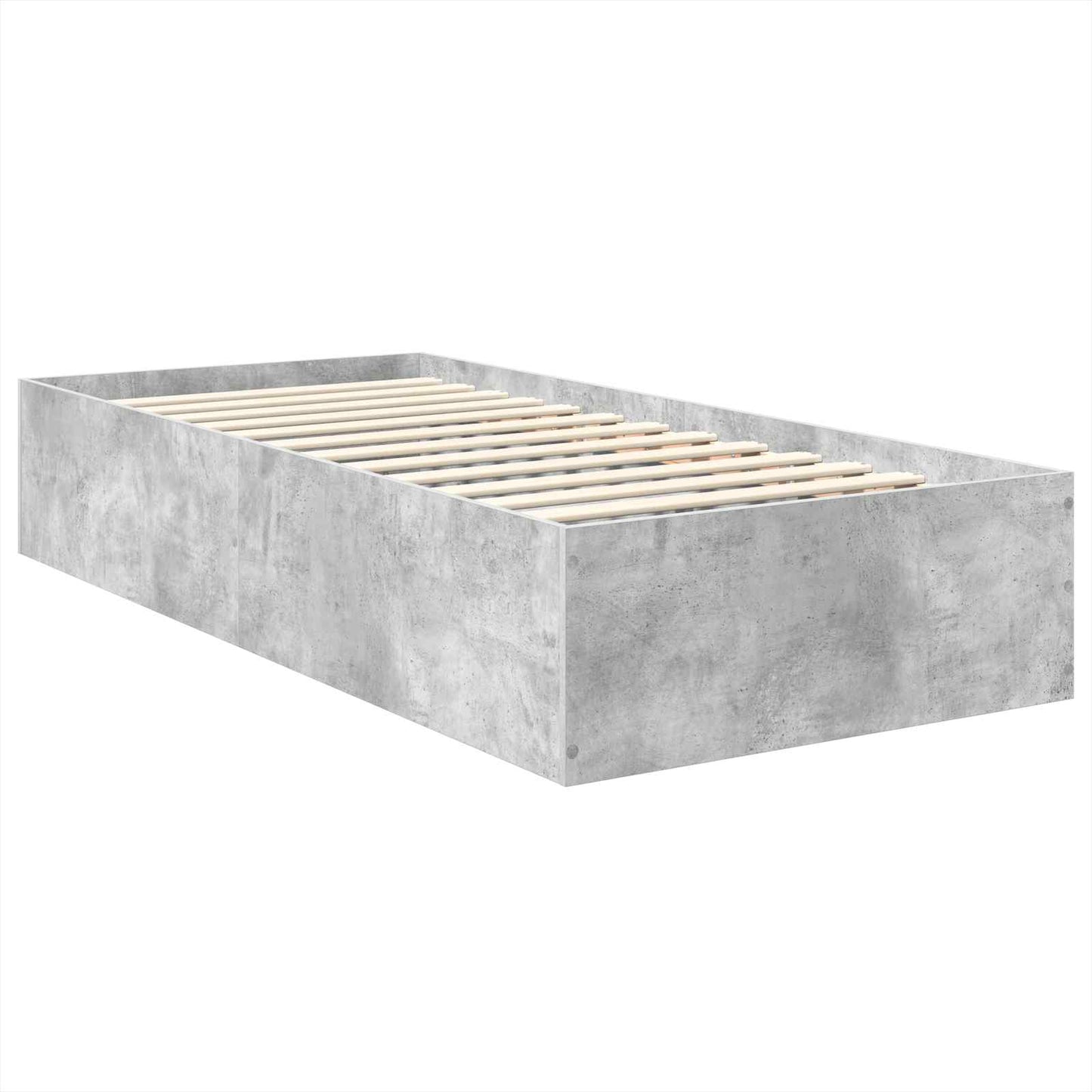 Bed Frame Concrete Grey 100 x 200 cm Engineered Wood