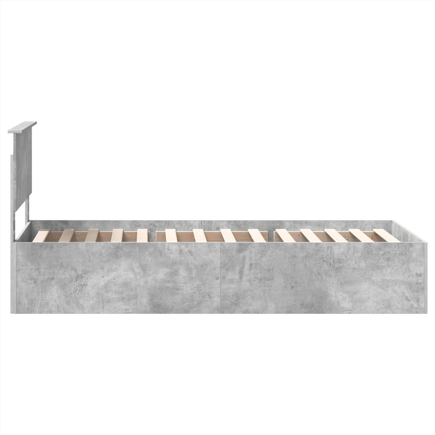 Bed Frame Concrete Grey 100 x 200 cm Engineered Wood