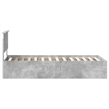 Bed Frame Concrete Grey 100 x 200 cm Engineered Wood