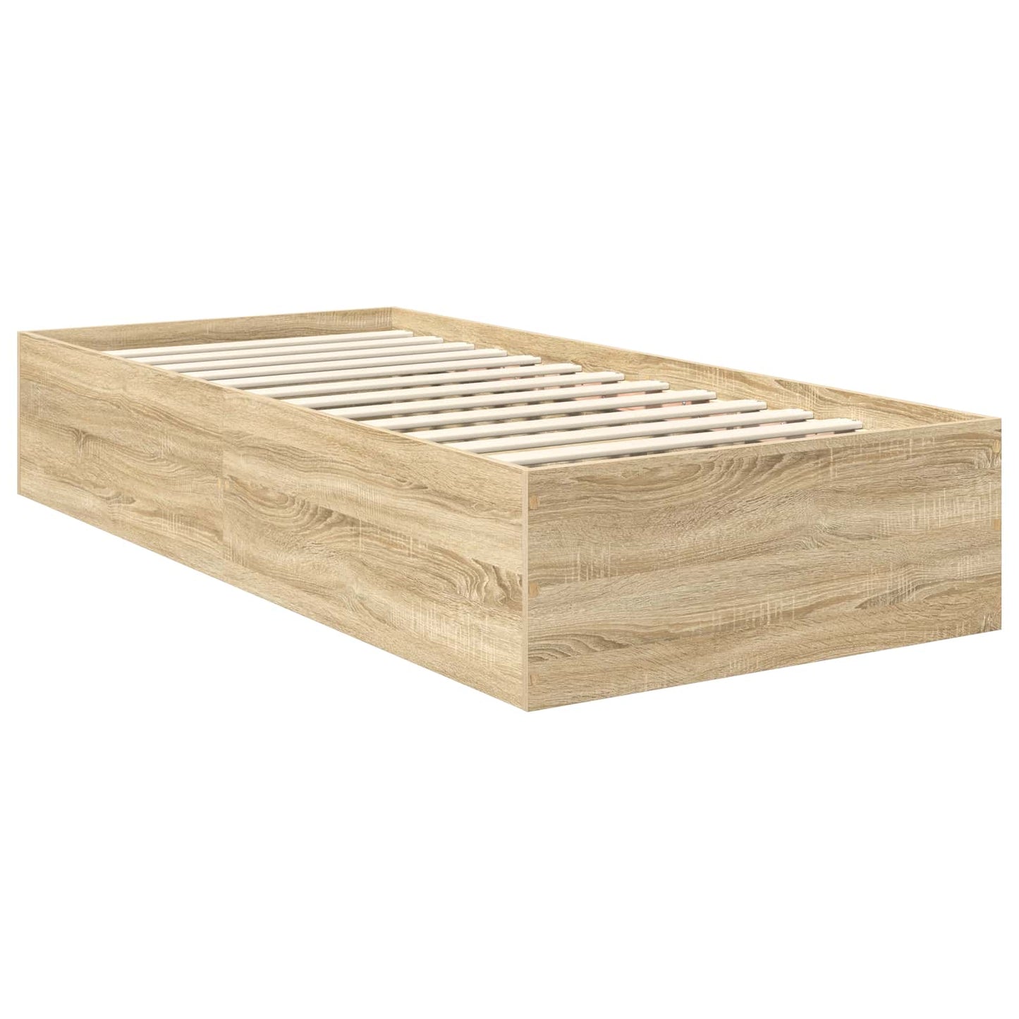 Bed Frame with Headboard Sonoma Oak 75 x 190 cm Engineered Wood