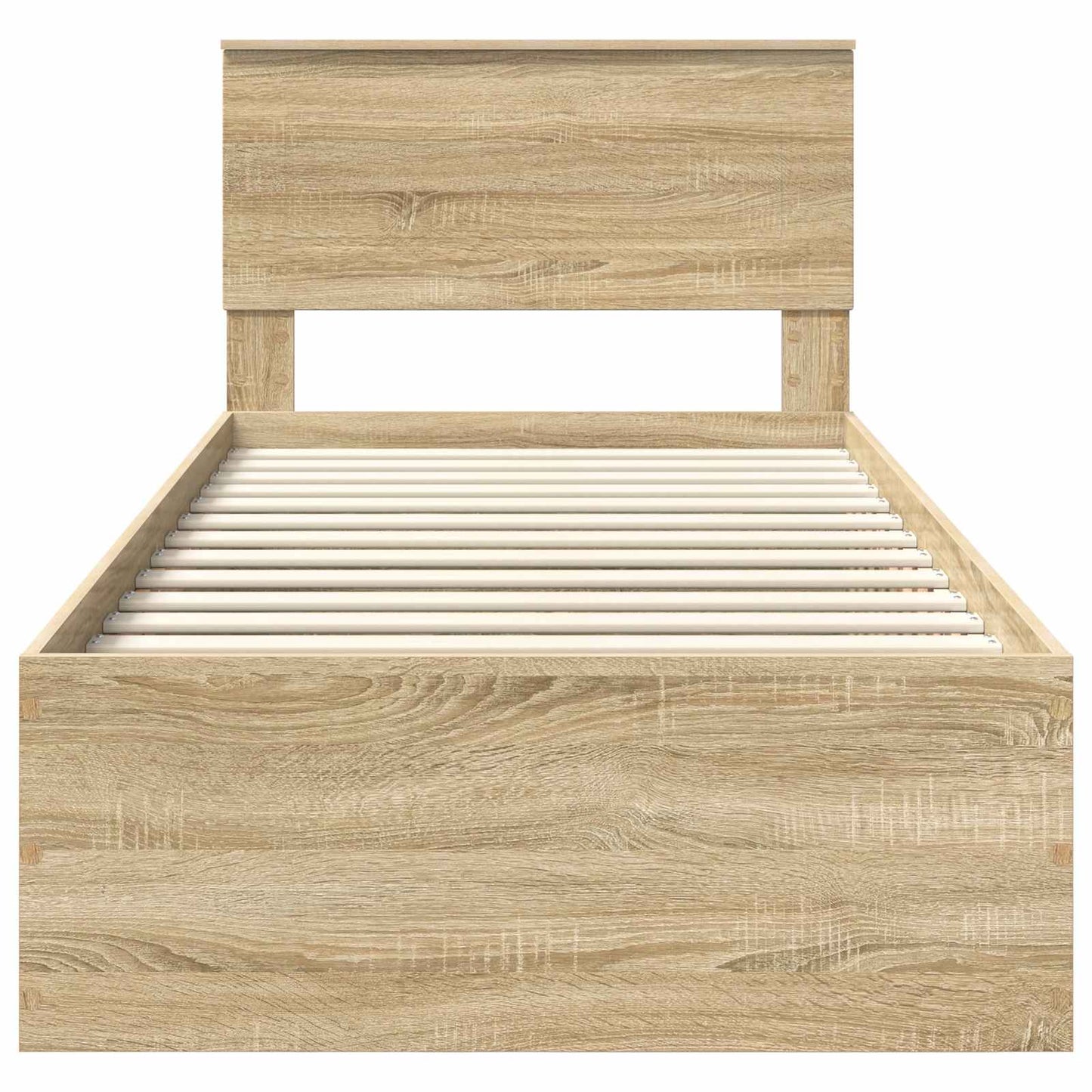 Bed Frame with Headboard Sonoma Oak 75 x 190 cm Engineered Wood
