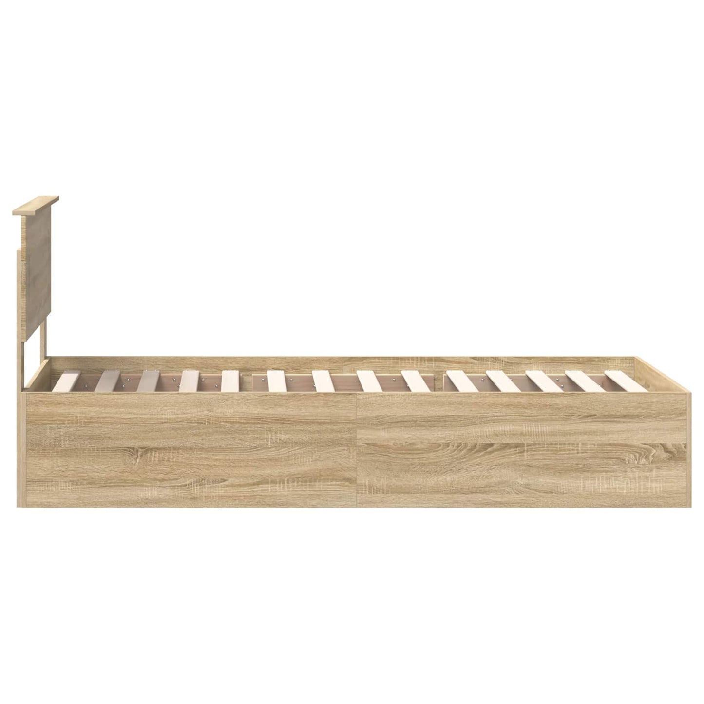 Bed Frame with Headboard Sonoma Oak 75 x 190 cm Engineered Wood