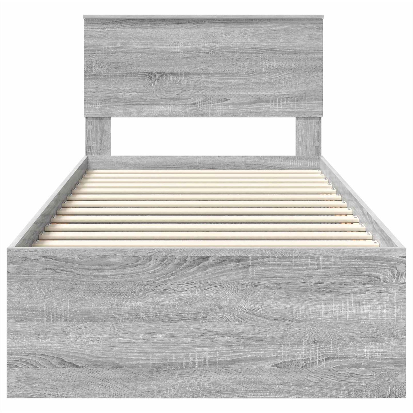 Bed Frame Grey Sonoma 75 x 190 cm Engineered Wood