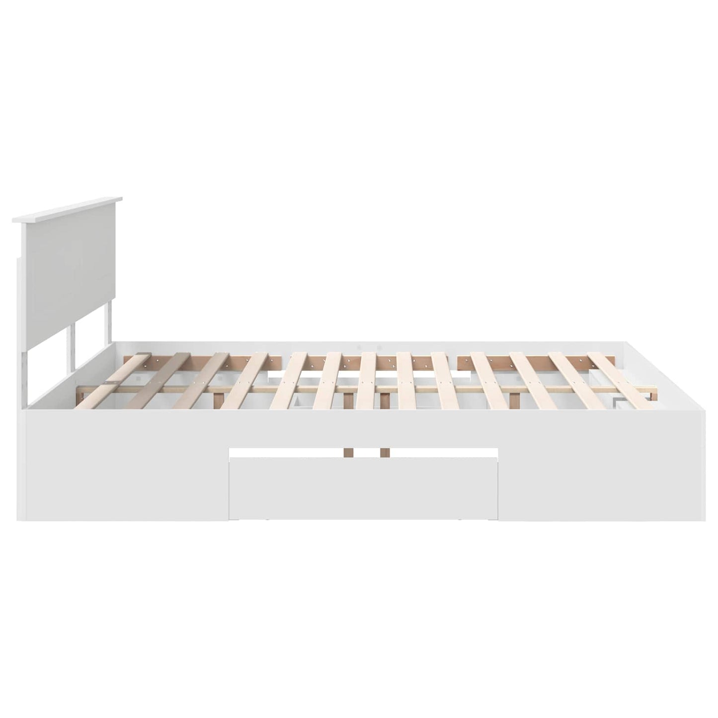 Bed Frame with Headboard White 180 x 200 cm Engineered Wood