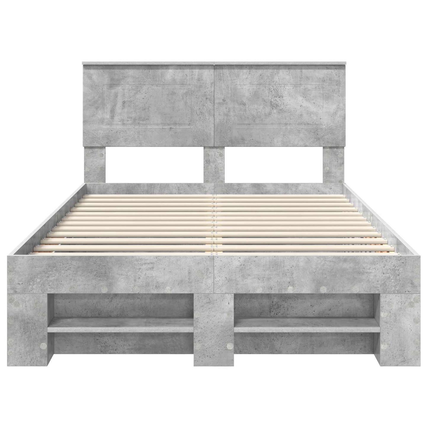 Bed Frame Concrete Grey 120 x 200 cm Engineered Wood