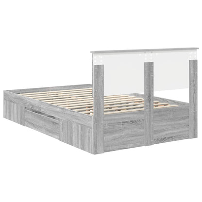 Bed Frame Grey Sonoma 120 x 200 cm Engineered Wood