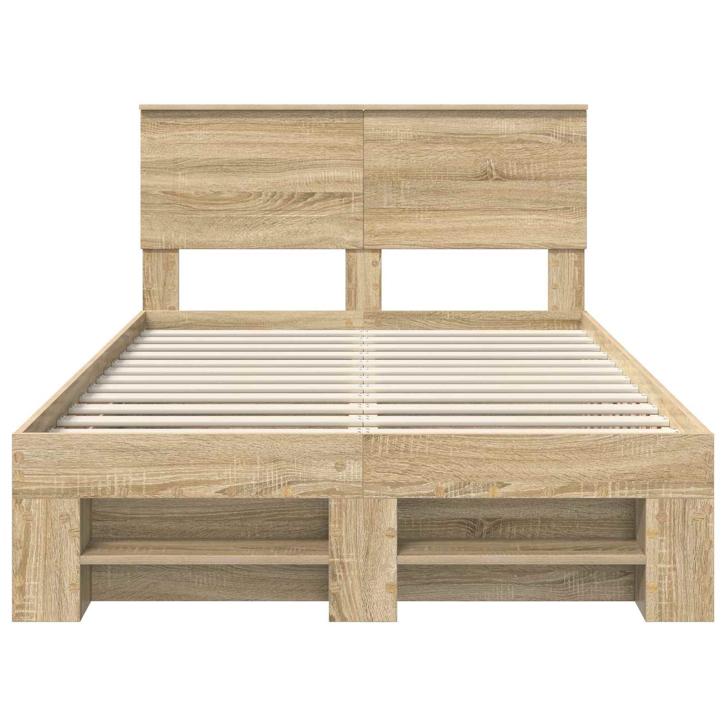 Bed Frame Sonoma Oak 120 x 200 cm Engineered Wood