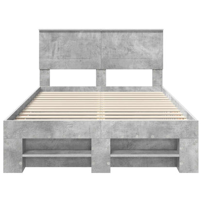 Bed Frame Concrete Grey 120 x 200 cm Engineered Wood