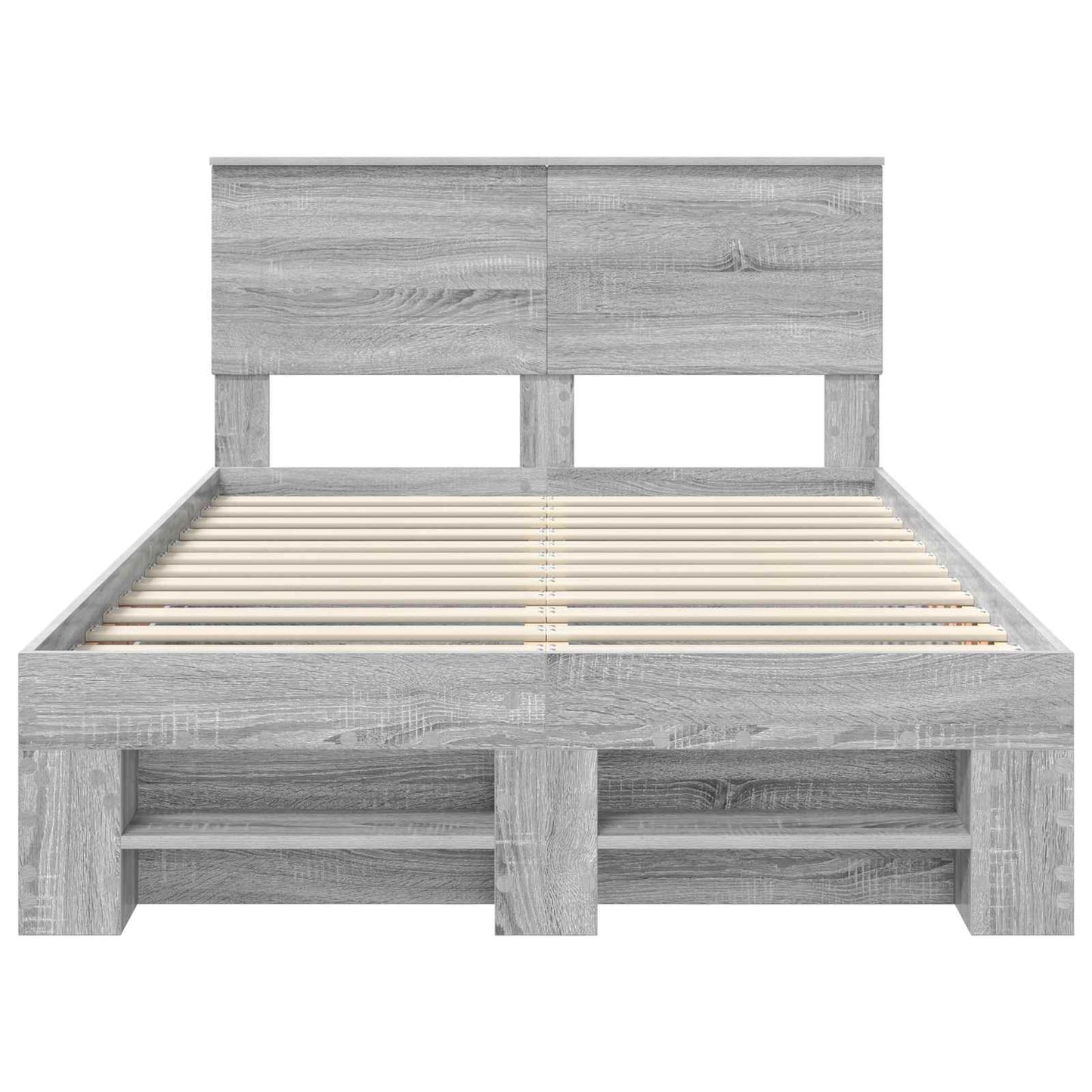Bed Frame Grey Sonoma 120 x 200 cm Engineered Wood
