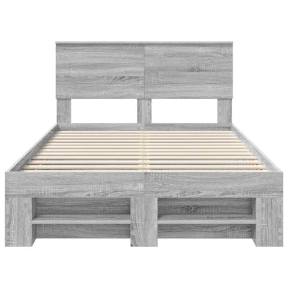 Bed Frame Grey Sonoma 120 x 200 cm Engineered Wood
