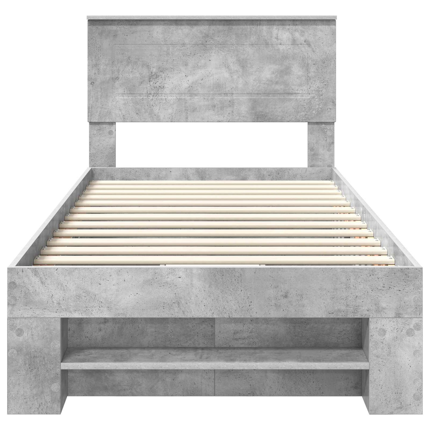 Bed Frame Concrete Grey 100 x 200 m Engineered Wood