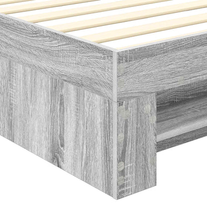 Bed Frame Grey Sonoma 100 x 200 m Engineered Wood
