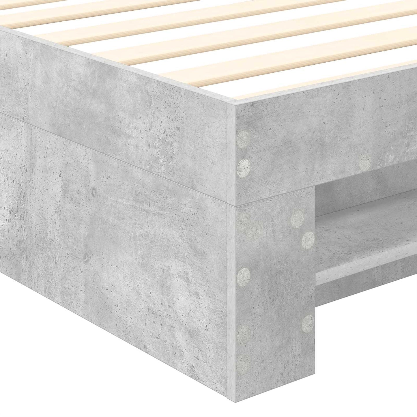 Bed Frame Concrete Grey 90 x 200 cm Engineered Wood