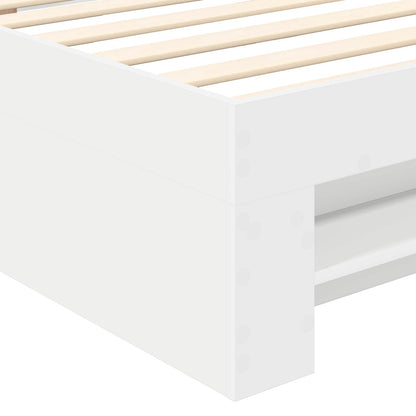 Bed Frame with Headboard White 80 x 200 cm Engineered Wood