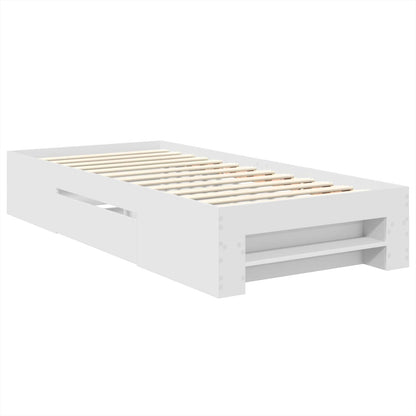 Bed Frame with Headboard White 80 x 200 cm Engineered Wood