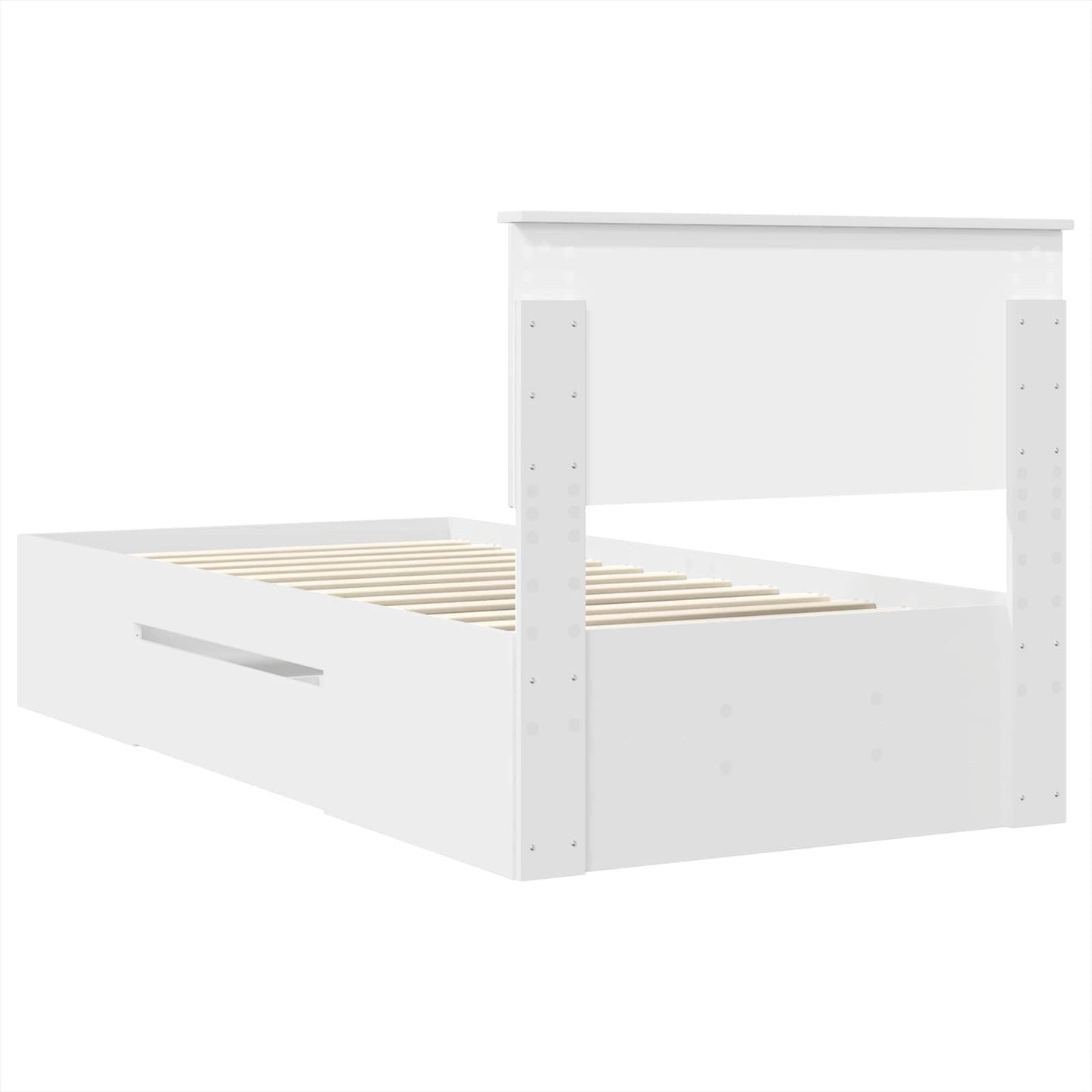Bed Frame with Headboard White 80 x 200 cm Engineered Wood