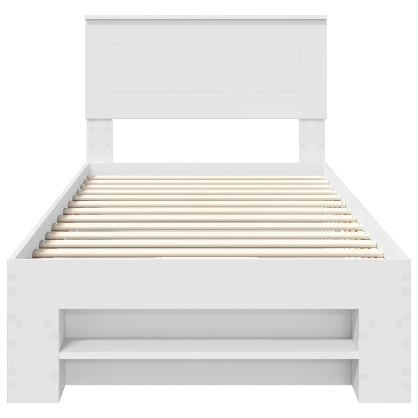 Bed Frame with Headboard White 80 x 200 cm Engineered Wood
