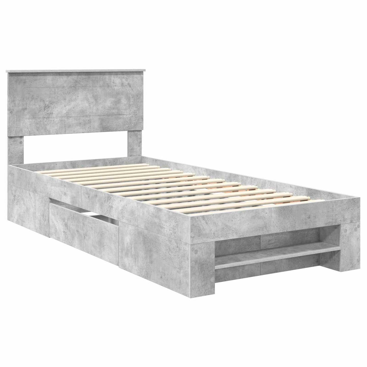 Bed Frame Concrete Grey 80 x 200 cm Engineered Wood