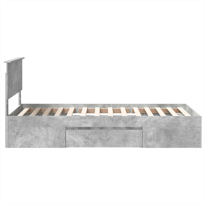 Bed Frame Concrete Grey 80 x 200 cm Engineered Wood