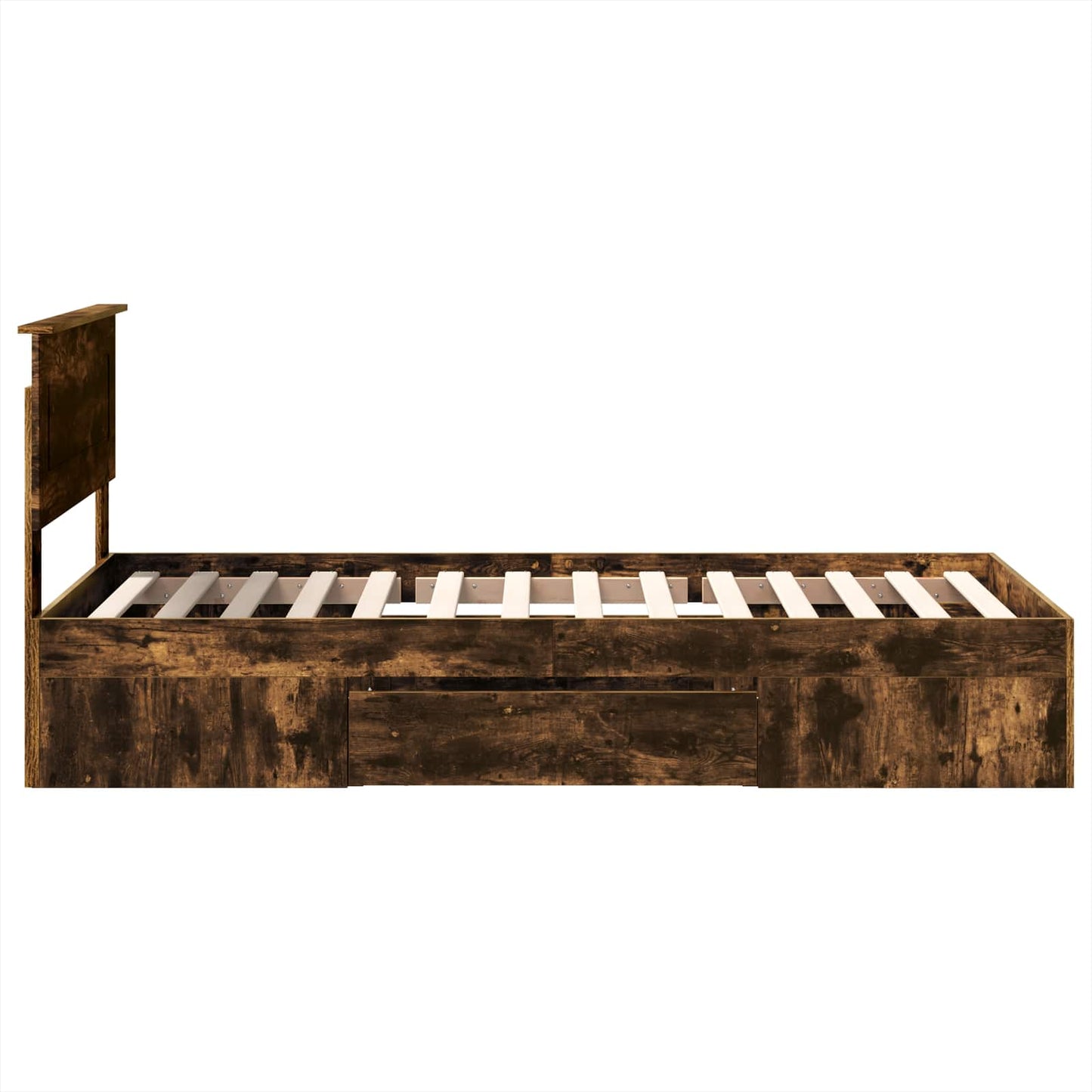 Bed Frame with Headboard Smoked Oak 80 x 200 cm Engineered Wood