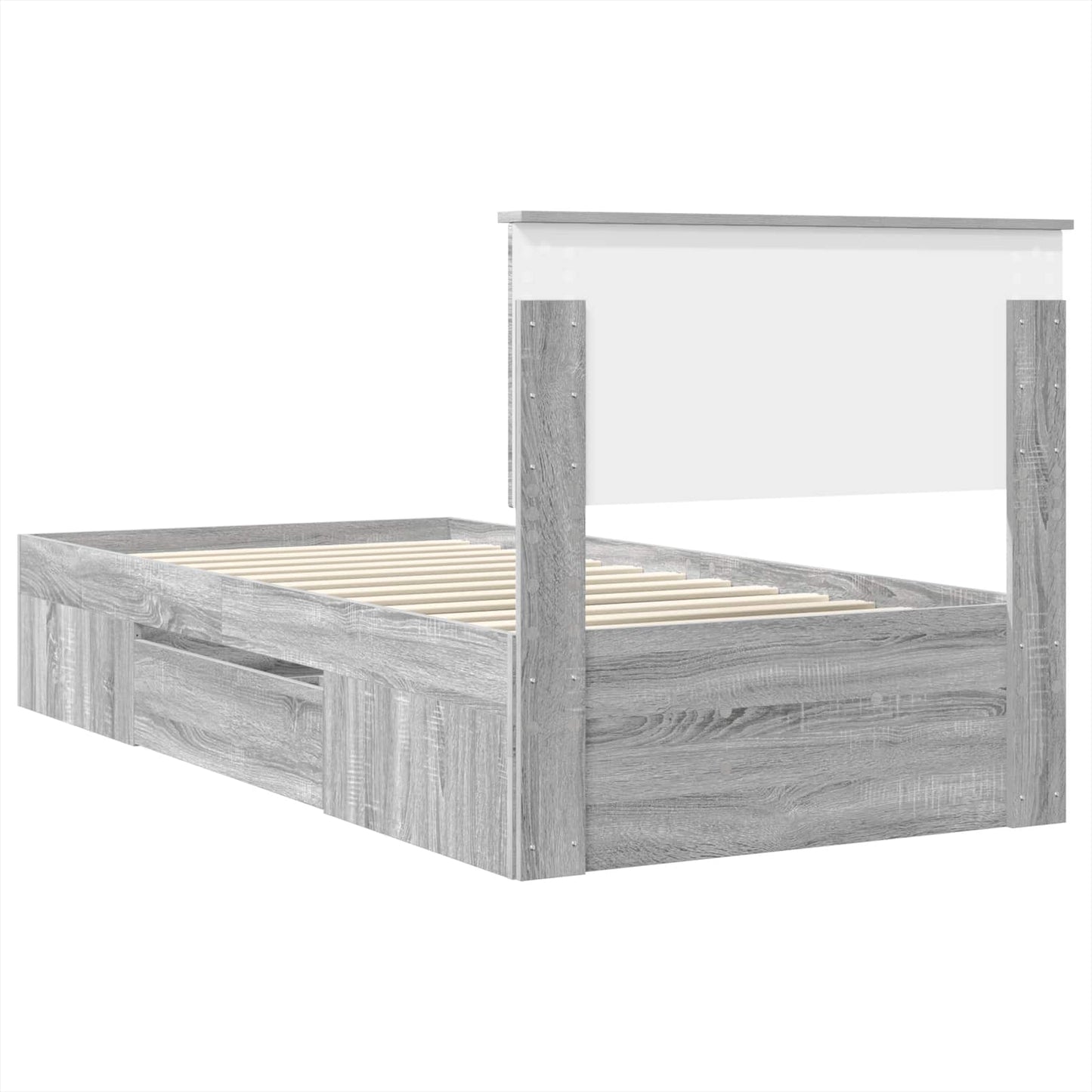 Bed Frame Grey Sonoma 80 x 200 cm Engineered Wood