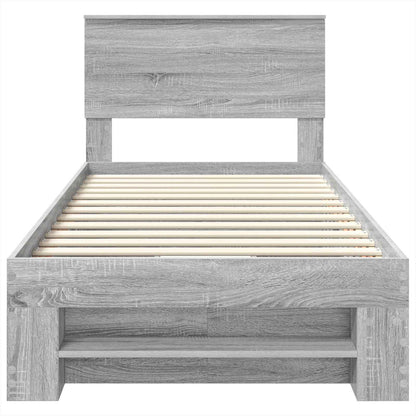 Bed Frame Grey Sonoma 80 x 200 cm Engineered Wood