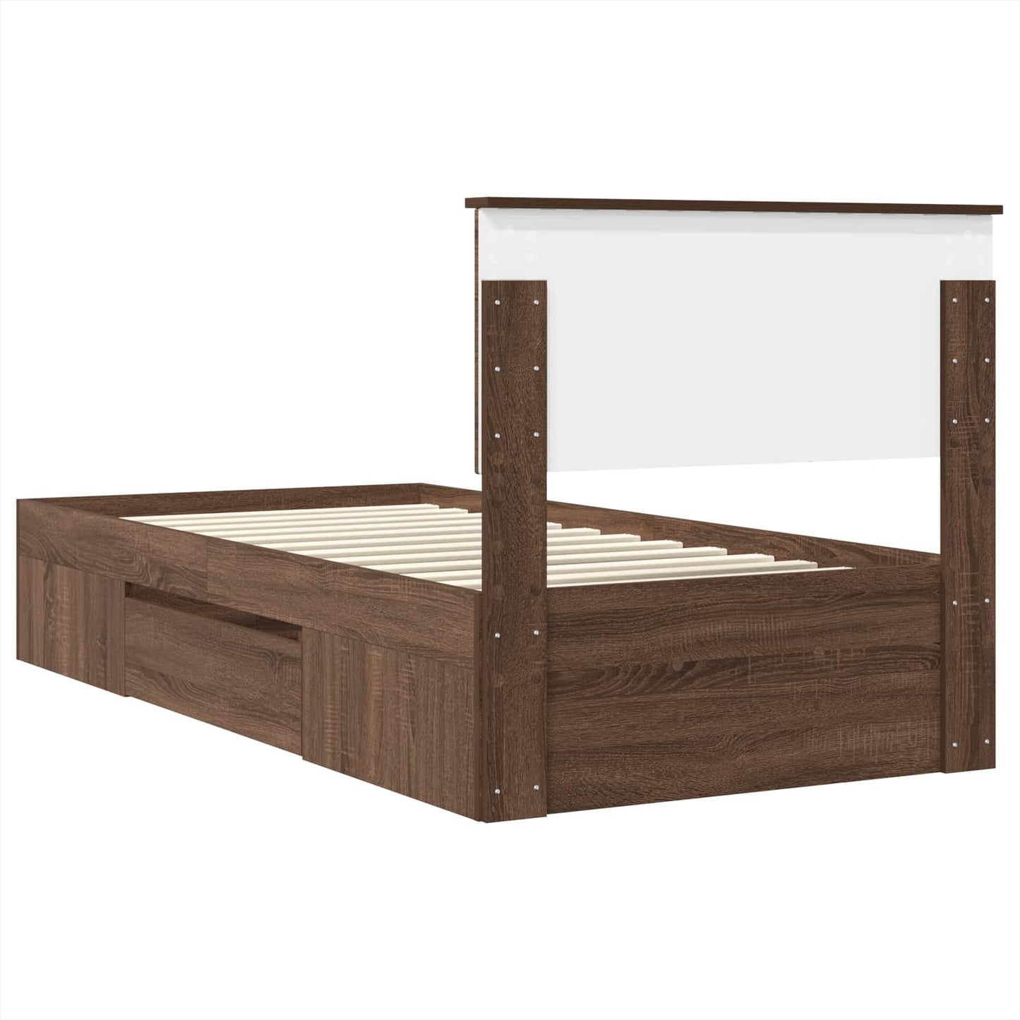 Bed Frame with Headboard Brown Oak 80 x 200 cm Engineered Wood
