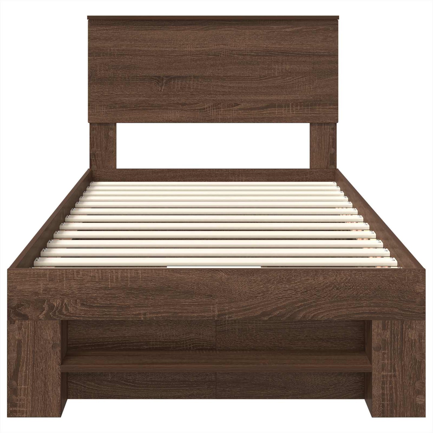 Bed Frame with Headboard Brown Oak 80 x 200 cm Engineered Wood
