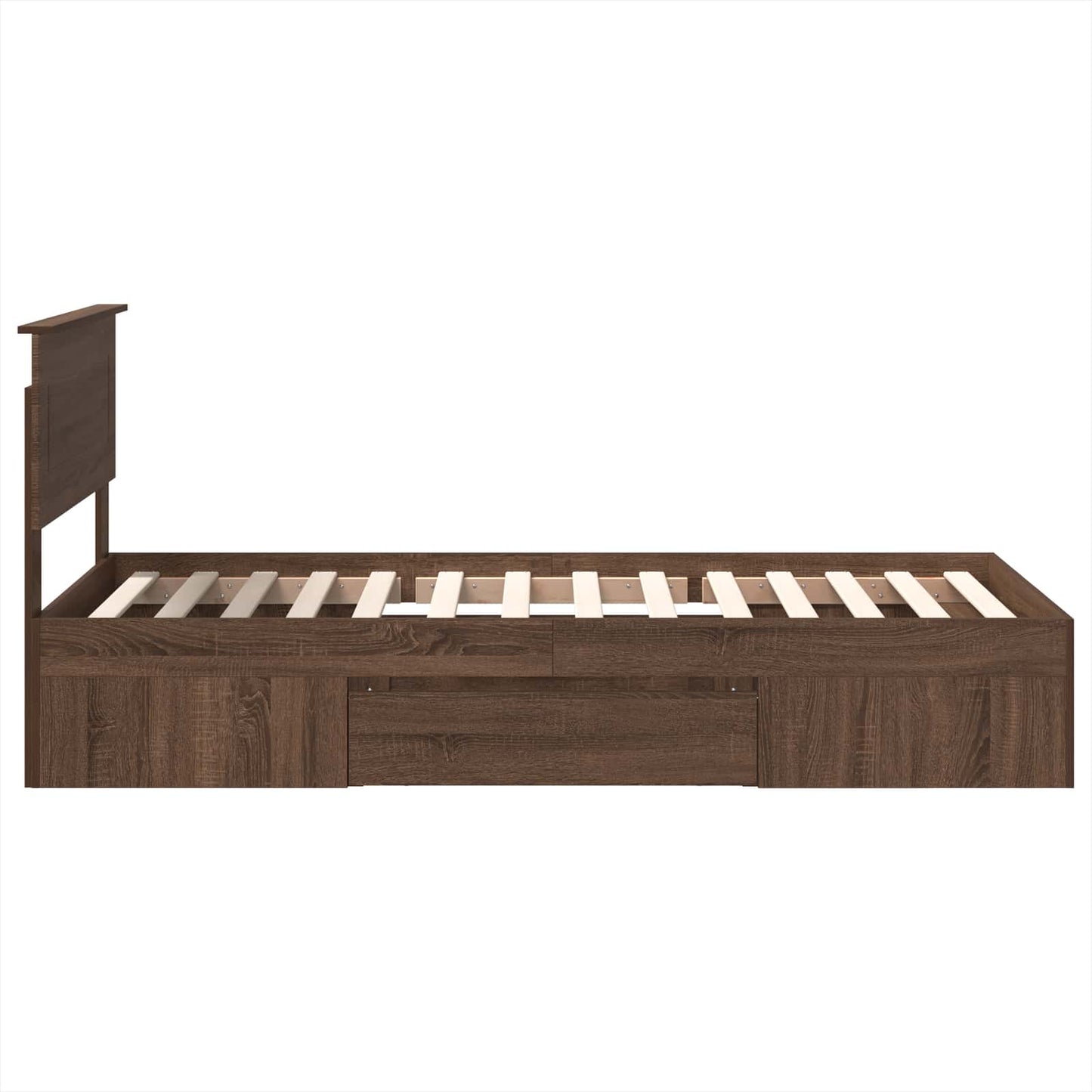 Bed Frame with Headboard Brown Oak 80 x 200 cm Engineered Wood