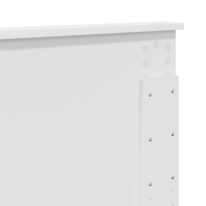 Bed Frame with Headboard White 200 x 200 cm Engineered Wood