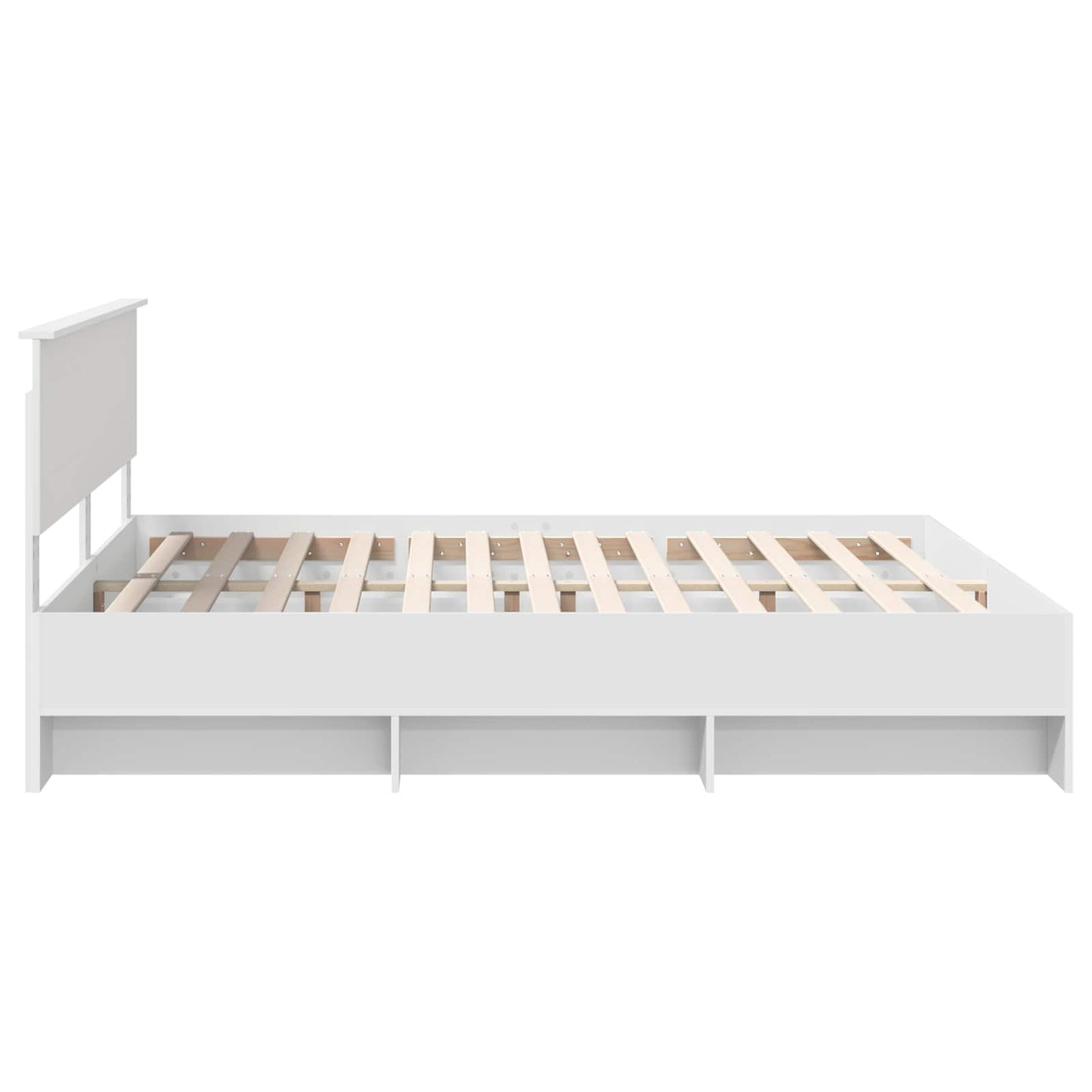 Bed Frame with Headboard White 180 x 200 cm Engineered Wood