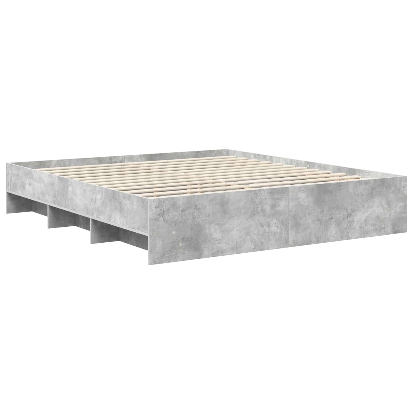 Bed Frame Concrete Grey 180 x 200 cm Engineered Wood