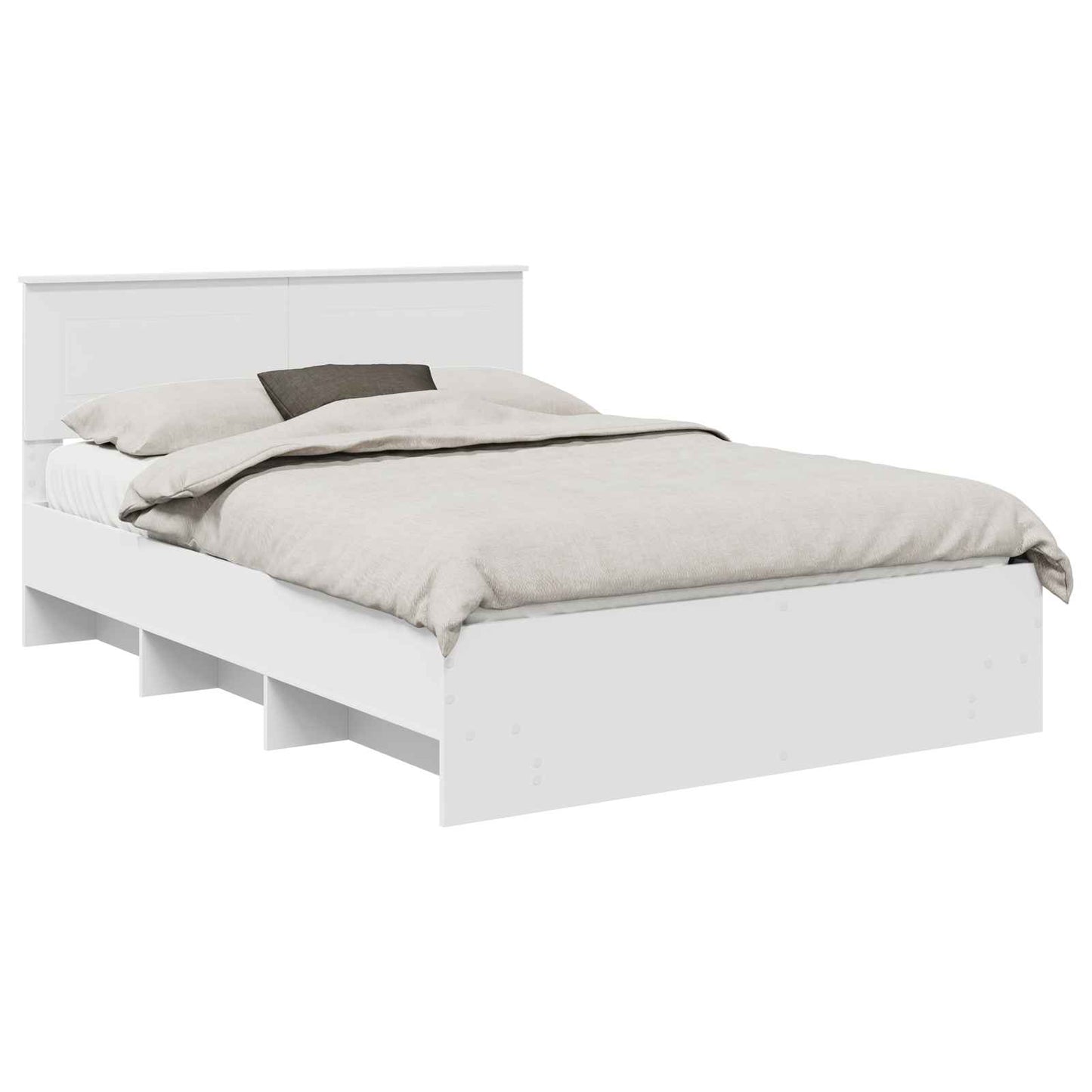 Bed Frame with Headboard White 160 x 200 cm Engineered Wood