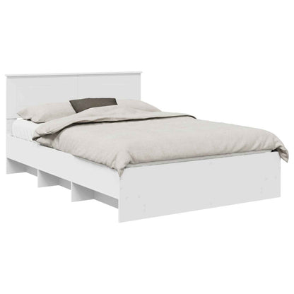 Bed Frame with Headboard White 160 x 200 cm Engineered Wood