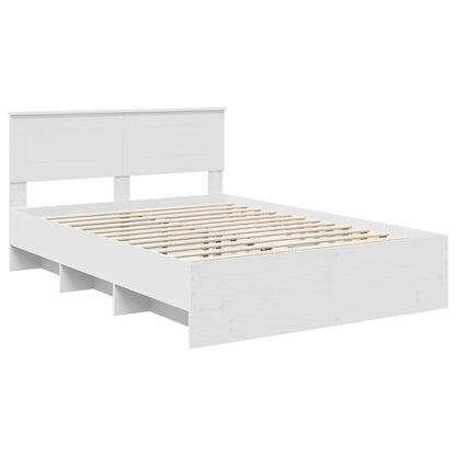 Bed Frame with Headboard White 160 x 200 cm Engineered Wood