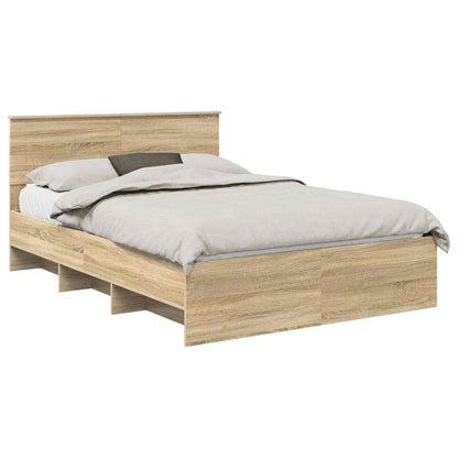 Bed Frame Sonoma Oak 160 x 200 cm Engineered Wood