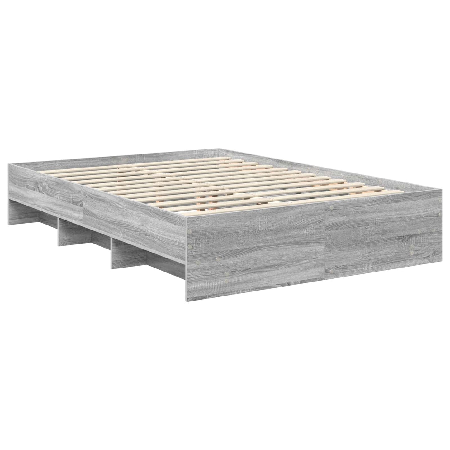 Bed Frame Grey Sonoma 160 x 200 cm Engineered Wood