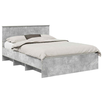 Bed Frame Concrete Grey 150 x 200 cm Engineered Wood