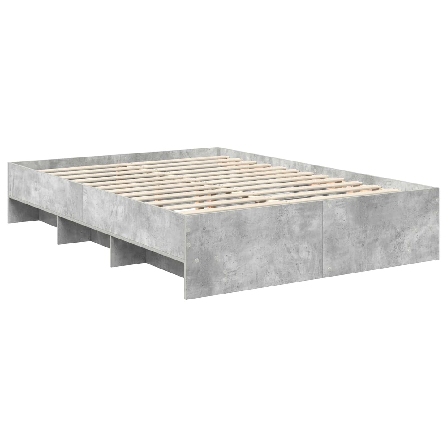 Bed Frame Concrete Grey 150 x 200 cm Engineered Wood