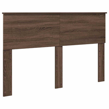 Bed Frame with Headboard Brown Oak 150 x 200 cm Engineered Wood